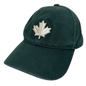 Roots Kids Baseball Cap Green Maple Leaf Adjustable Snapback‎ Cotton